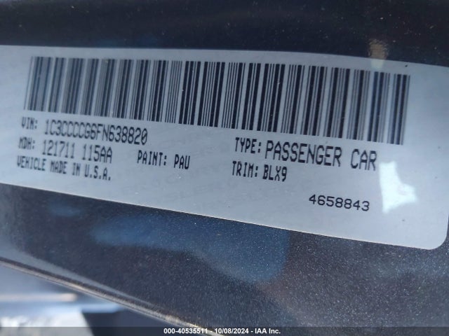 Chrysler 200 C 2015 1C3CCCCG6FN638820 Image 9