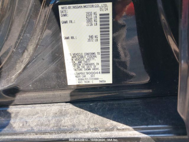 1N4AL3AP9EC900044 Nissan ALTIMA 2.5