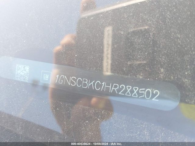 1GNSCBKC1HR288502 Chevrolet Tahoe Lt