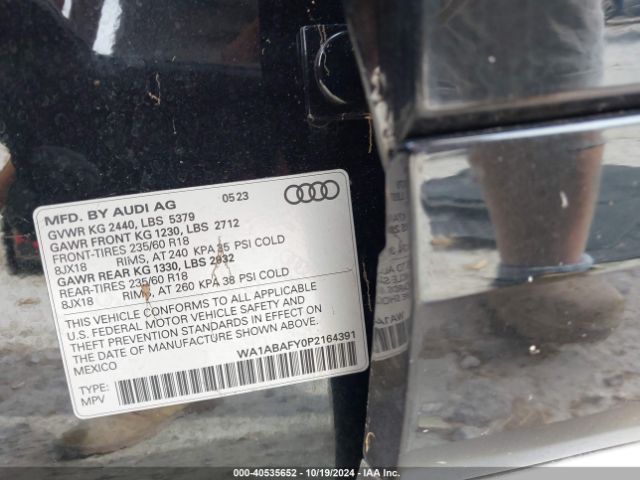WA1ABAFY0P2164391 Audi Q5 Premium 40 Tfsi Quattro S Tronic