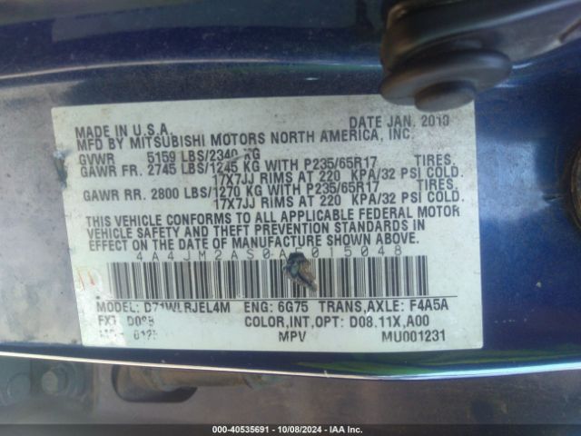 2010 MITSUBISHI ENDEAVOR 4A4JM2AS0AE015048 Photo 8