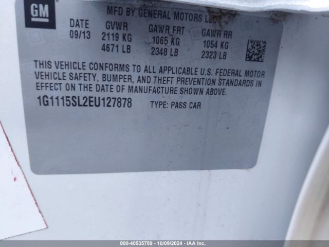 1G1115SL2EU127878 Chevrolet IMPALA 1LT