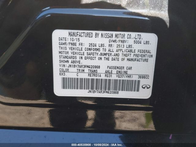 JN1BV7AR3FM420968 Infiniti Q50 Premium