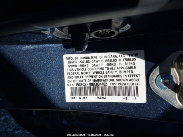 19XFC2F78GE004462 Honda CIVIC EX
