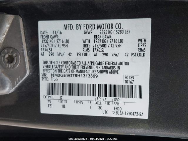 NM0GE9G78H1313369 Ford Transit Connect Titanium