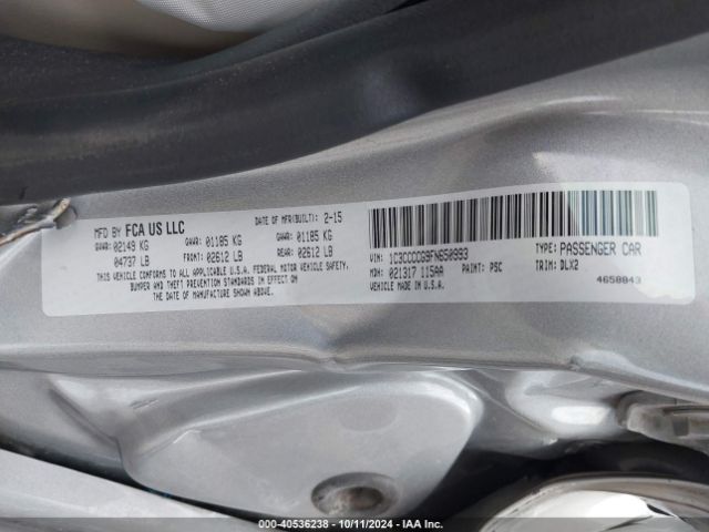 1C3CCCCG9FN650993 Chrysler 200 C