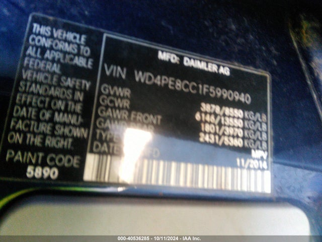WD4PE8CC1F5990940 Mercedes-Benz Sprinter 2500 High  Roof