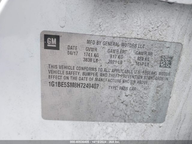 1G1BE5SM8H7249407 Chevrolet Cruze Lt Auto