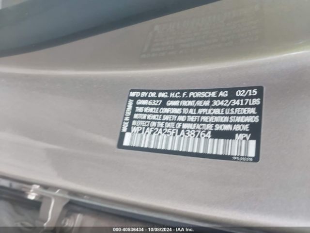 WP1AF2A25FLA38764 Porsche Cayenne Diesel