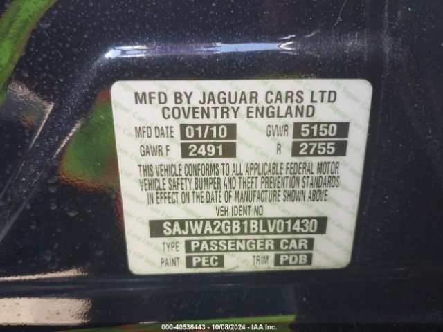 2011 JAGUAR XJ SAJWA2GB1BLV01430 Photo 8