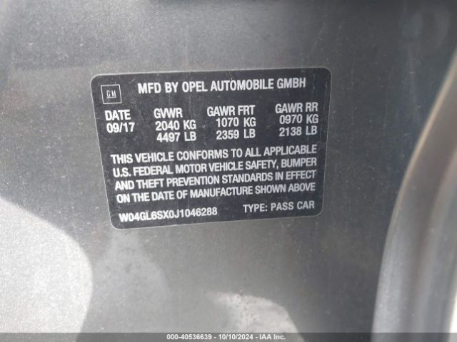 W04GL6SX0J1046288 Buick Regal Sportback Preferred