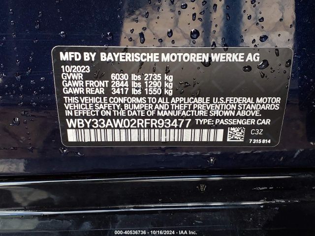 WBY33AW02RFR93477 BMW I4 M50