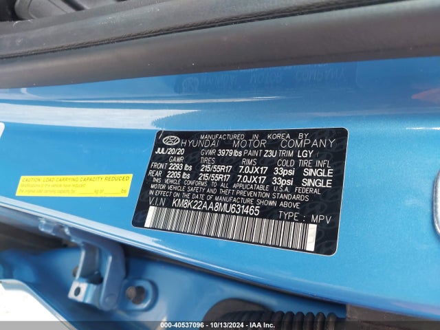 Hyundai Kona Sel 2021 KM8K22AA8MU631465 Image 9