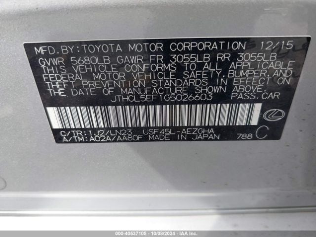 JTHCL5EF1G5026603 Lexus LS 460