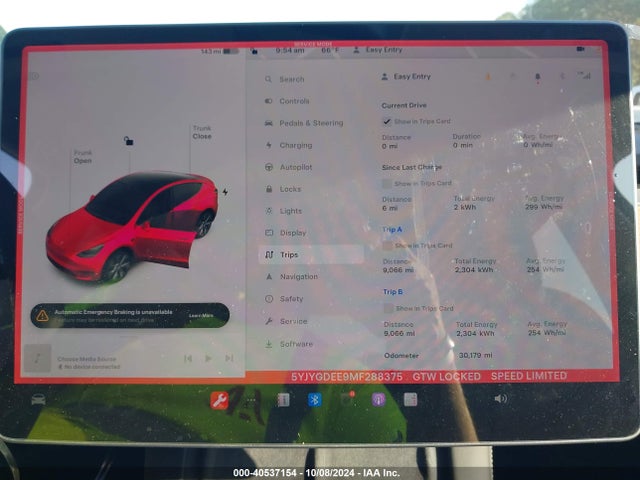 2021 TESLA MODEL Y 5YJYGDEE9MF288375 Photo 6