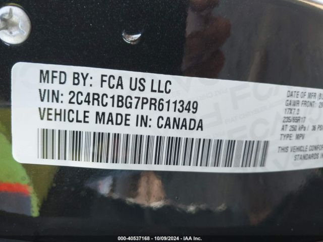2023 CHRYSLER PACIFICA 2C4RC1BG7PR611349 Photo 8
