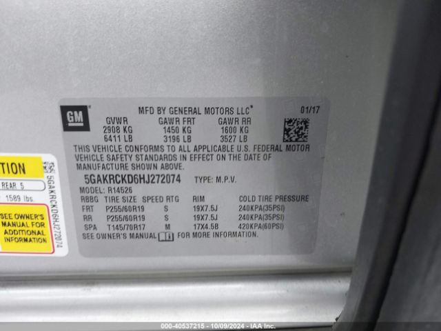5GAKRCKD6HJ272074 Buick Enclave Premium