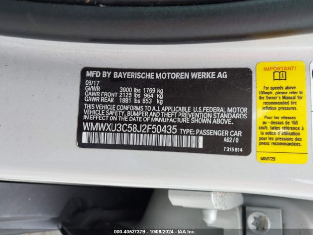 WMWXU3C58J2F50435 Mini Hardtop Cooper S