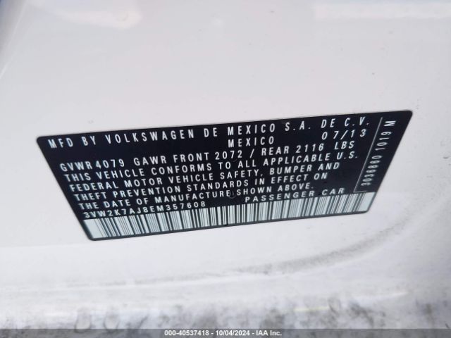 3VW2K7AJ8EM357608 Volkswagen Jetta 2.0l S