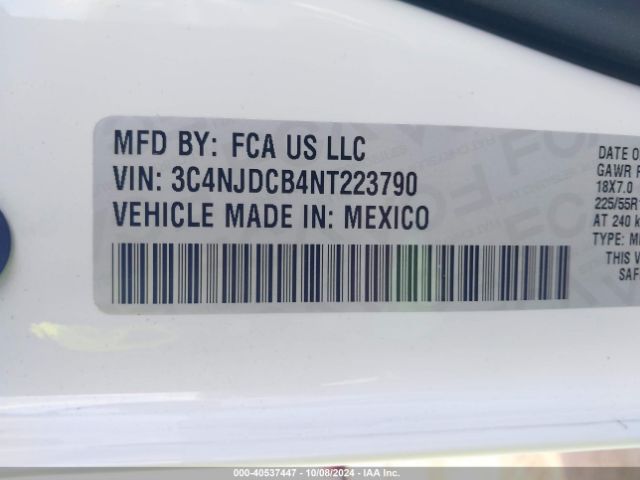 3C4NJDCB4NT223790 Jeep Compass Limited 4x4