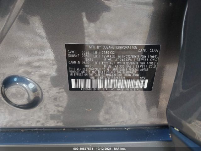 4S4BTGPD1R3268936 Subaru Outback Touring Xt
