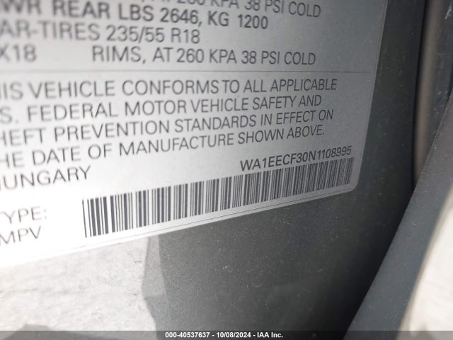 2022 AUDI Q3 WA1EECF30N1108995 Photo 8