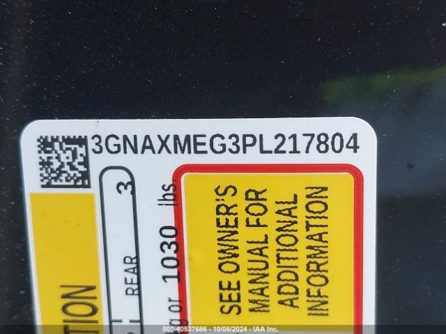 3GNAXMEG3PL217804 Chevrolet Equinox Fwd Rs