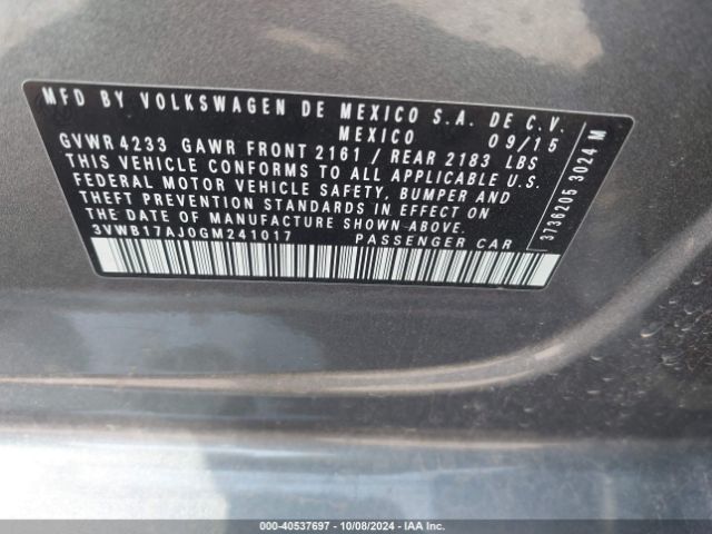 3VWB17AJ0GM241017 Volkswagen Jetta 1.8t Sport