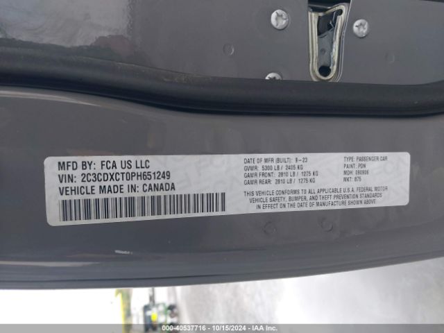 2C3CDXCT0PH651249 Dodge CHARGER R/T