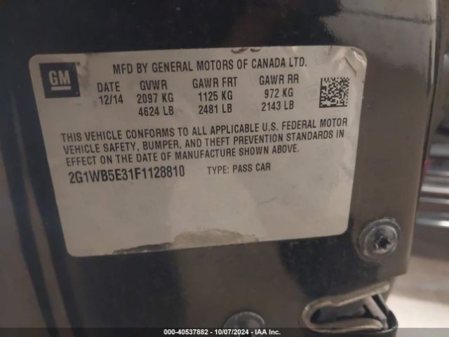 2G1WB5E31F1128810 Chevrolet Impala Limited Lt