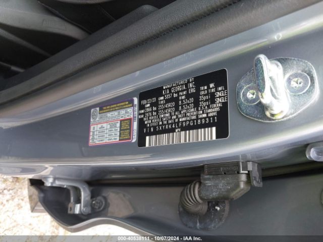 5XYRK4LF9PG189311 KIA SORENTO SX