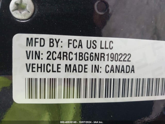Chrysler Pacifica Touring L 2022 2C4RC1BG6NR190222 Image 9