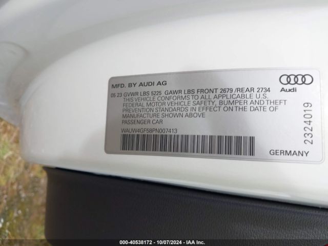 2023 AUDI S5 CABRIOLET WAUW4GF58PN007413 Photo 8