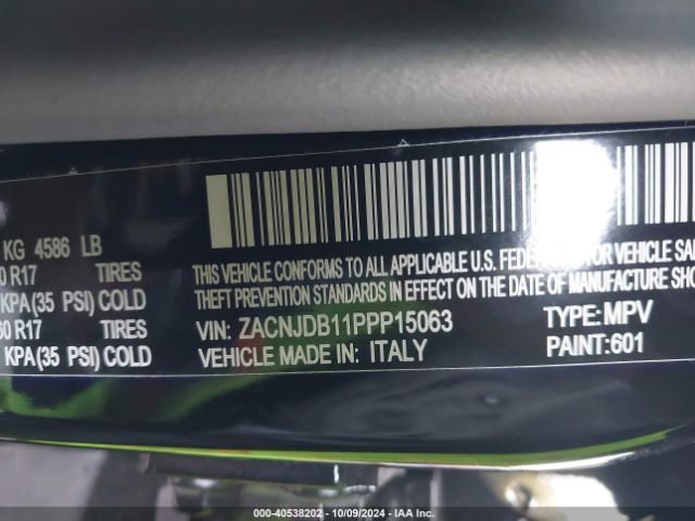 ZACNJDB11PPP15063 Jeep Renegade Latitude 4x4