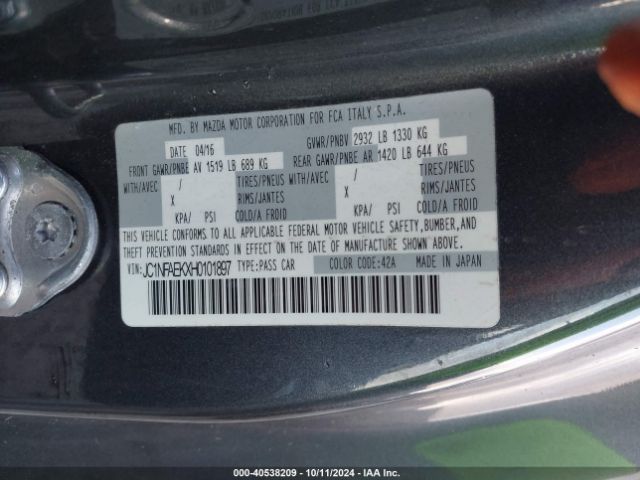 JC1NFAEKXH0101897 Fiat 124 Spider Classica