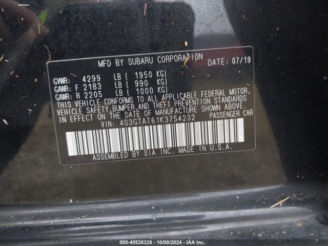4S3GTAT61K3754232 Subaru Impreza 2.0i Limited