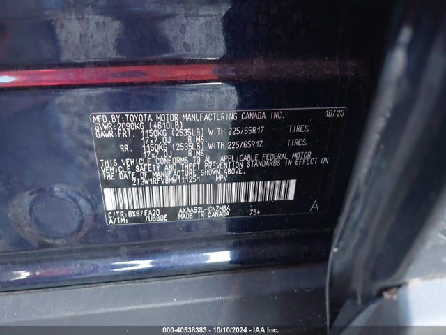 Toyota Rav4 Xle 2021 2T3W1RFV8MW111251 Image 9