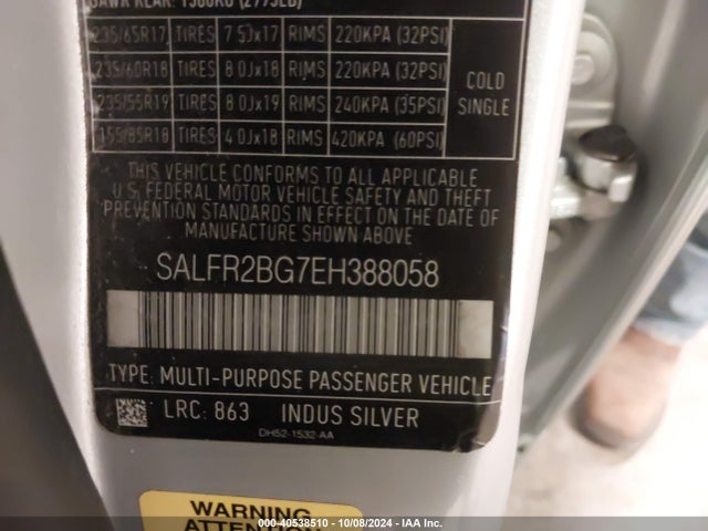 Land Rover LR2 2014 SALFR2BG7EH388058 Image 9