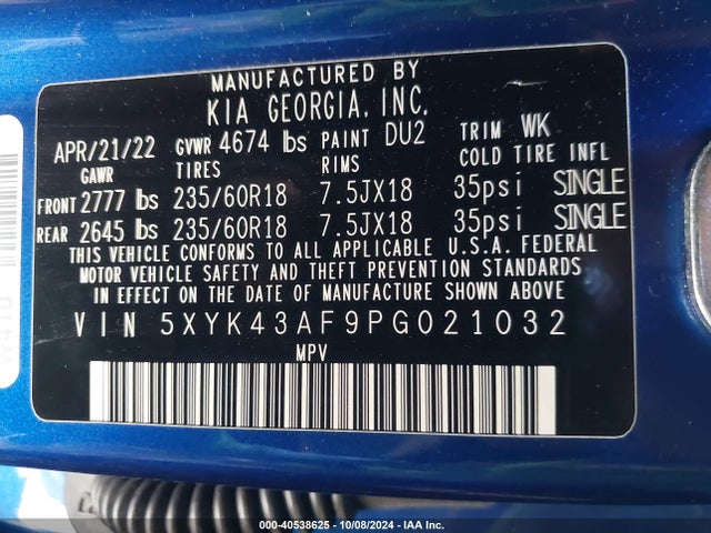 KIA Sportage Sx 2023 5XYK43AF9PG021032 Image 9