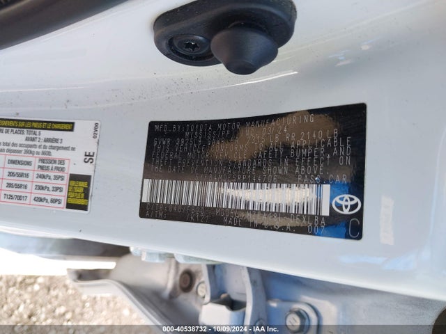 Toyota COROLLA LE 2024 5YFB4MDE5RP144706 Image 9