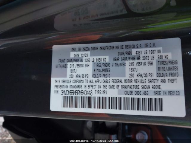 3MVDMBBM6RM640448 Mazda Cx-30 2.5 S Select Sport