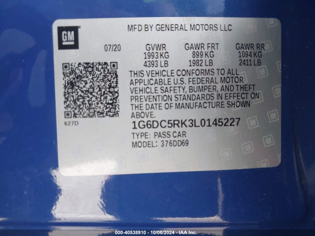 Cadillac Ct4 Sport 2020 1G6DC5RK3L0145227 Image 9