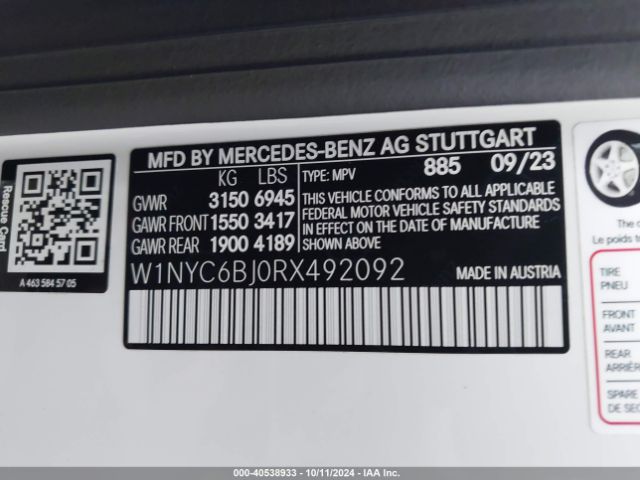 W1NYC6BJ0RX492092 Mercedes-Benz G 550 4matic