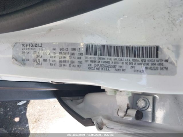 1C4PJMDS6GW251692 Jeep Cherokee Limited