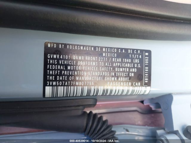 3VW507AT7FM807755 Volkswagen Beetle 1.8t