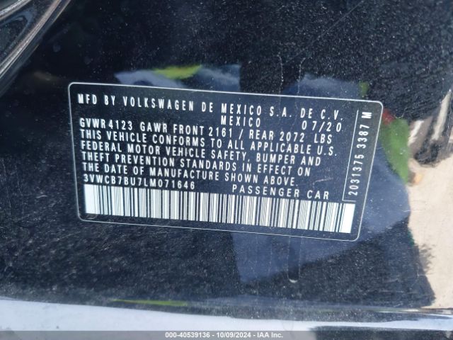 3VWCB7BU7LM071646 Volkswagen Jetta 1.4t R-line/1.4t S/1.4t Se