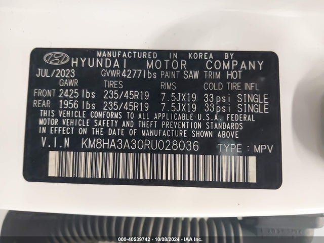 Hyundai Kona N Line 2024 KM8HA3A30RU028036 Image 9