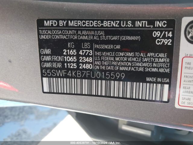 55SWF4KB7FU015599 Mercedes-Benz C 300 4matic/luxury 4matic/sport 4matic