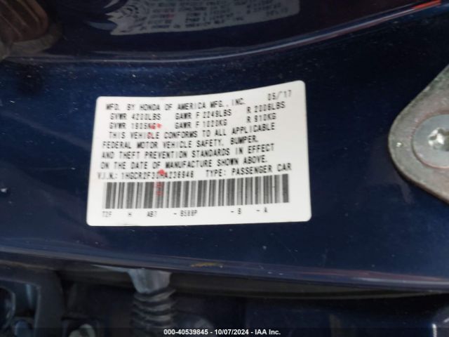1HGCR2F30HA236946 Honda ACCORD LX