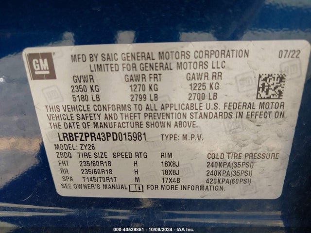 Buick Envision Essence Awd 2023 LRBFZPR43PD015981 Image 9